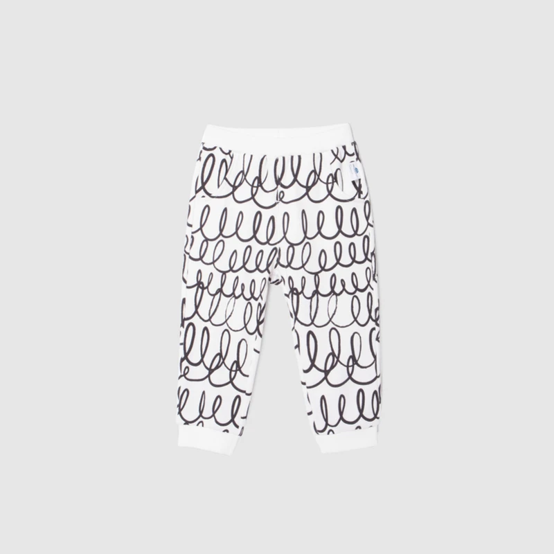 White black tone Mini balabala/детская одежда; хлопковые брюки для малышей; коллекция года; весенне-осенняя одежда для мальчиков и девочек; штаны для малышей; детские брюки - Цвет: White black tone