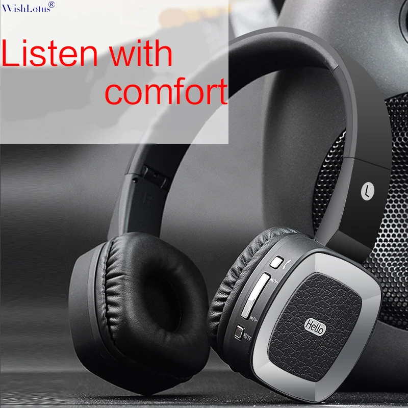 Bluetooth наушники WishLotus V4.0 Беспроводные стереонаушники T6 со слотом для карты Micro