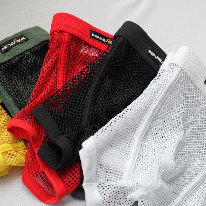 Лидер продаж! Трусы-боксеры мужские сетчатые с низкой посадкой B44 | Мужская одежда