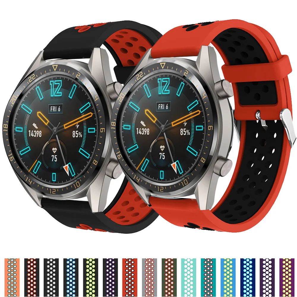 22 мм дышащий силиконовый спортивный ремешок для HUAWEI WATCH GT 46 Vigor модный стиль
