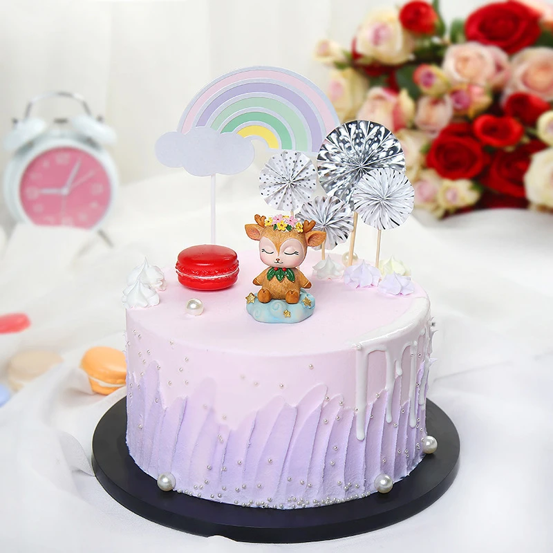 Одежда с рисунком оленя из мультфильма статуя полимерная для торта фигурки