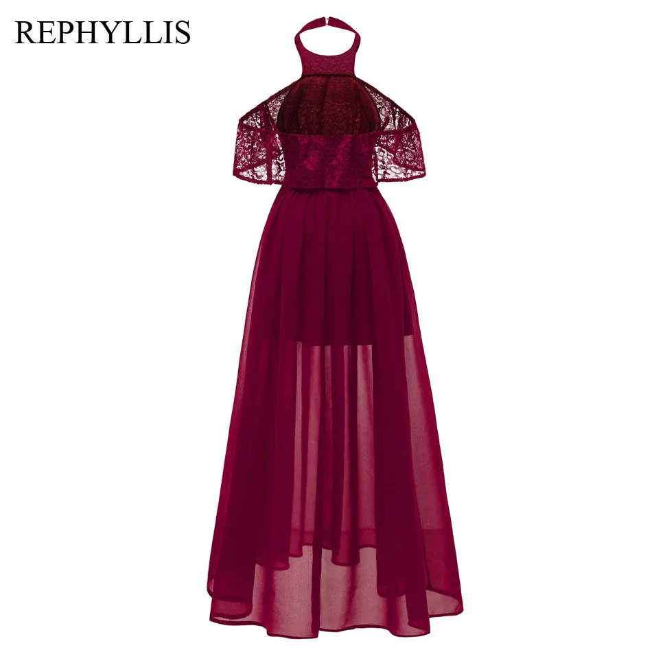 Женское кружевное платье REPHYLLIS с открытыми плечами открытой спиной свадебное