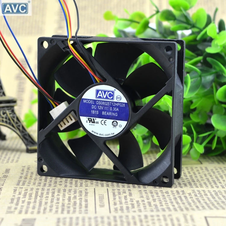 Для AVC 8 см ds08025t12hp028 12 В 0.30A 8025 4 ШИМ температурный чехол для процессора игольчатый