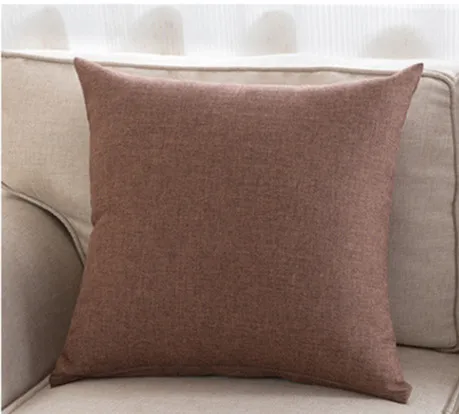Khaki 45x45 см/17,72x17,7" чистый цвет наволочка хлопок, лен, декоративный плед наволочка для дивана обнимает наволочка для дома Декор - Цвет: Khaki