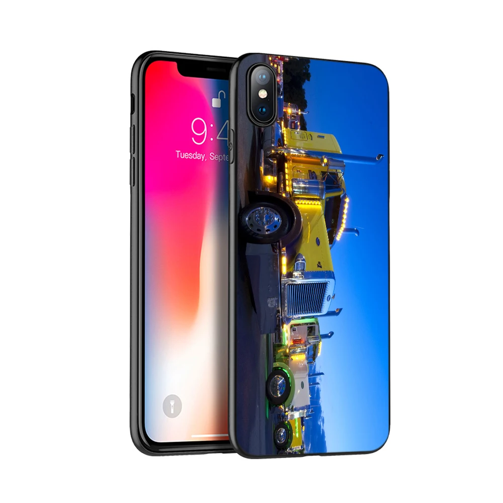 Черный чехол из ТПУ для iphone 5 5s SE 2020 6 6s 7 8 plus X 10 XR XS 11 pro MAX силиконовый грузовиков |