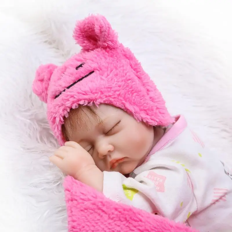 NPK 40cm toys infant Sleeping Girl Dolls 16 inch Realistic Soft Silicone Bonecas Twins Doll Baby brinquedos Newborn Kids Toys | Игрушки и