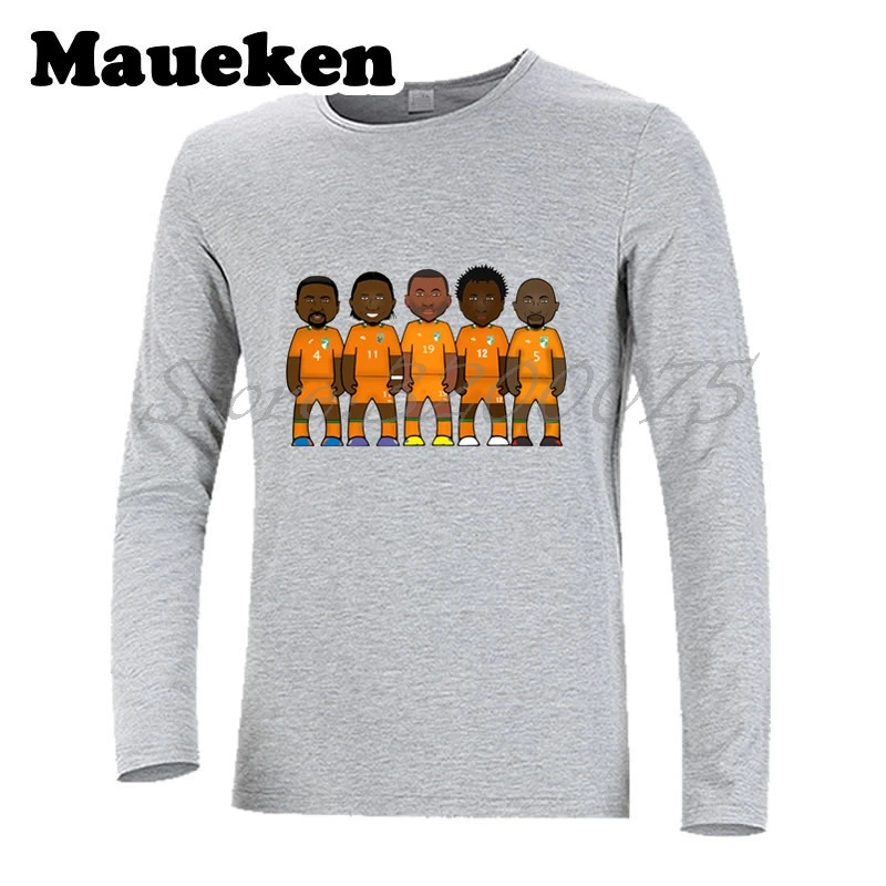 Мужская футболка с длинным рукавом цвета слоновой кости Cote d'if Legends Kolo Toure Didier