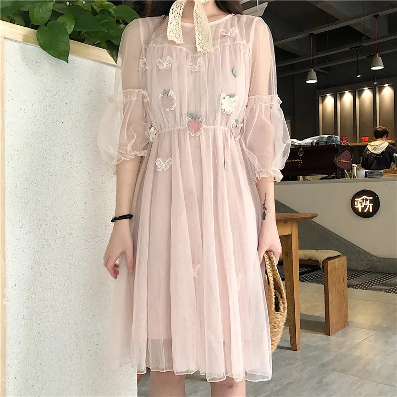 Женское плиссированное платье винтажное облегающее Сетчатое пуловер из тюля с