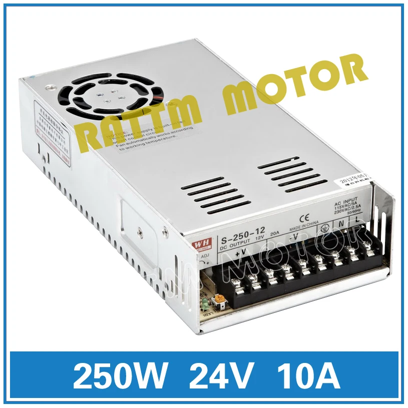 

Switch Power Supply AC to DC 24V 12V/ 24V/ 36V/ 48V 250W DC power CNC Router Single Output