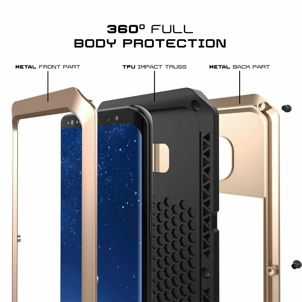 metal case doom armor case heavy duty mobile phone case for samsung galaxy s21 s20 s10 s9 s8 plus note20 10 9 8 shockproof cover free global shipping