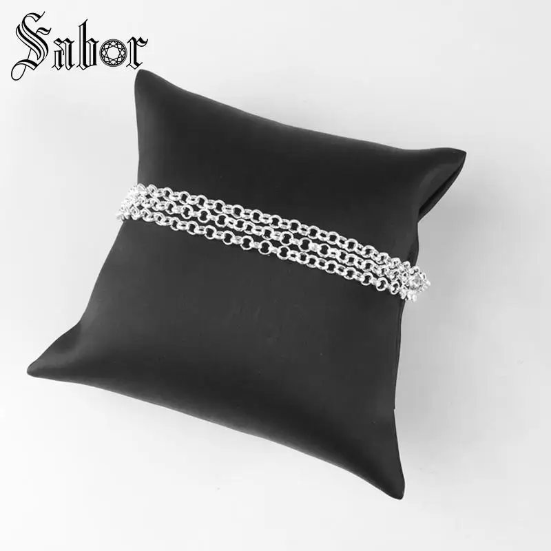 Ожерелье серебряное круглое с цепочкой Belcher модные украшения Ketting базовые