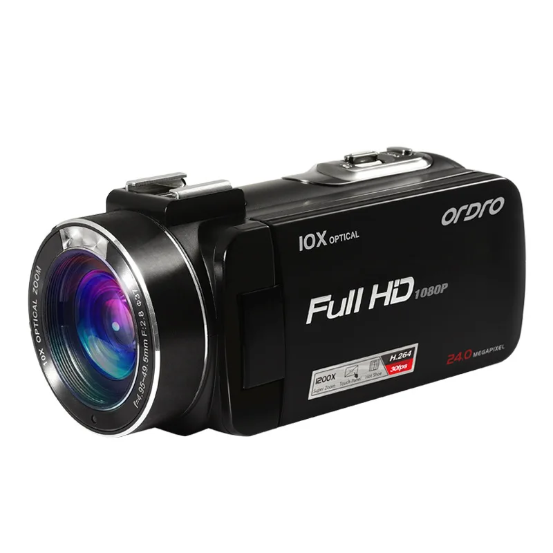 ORDRO HDV Z82 3 0 &quotTFT LCD сенсорный экран 120x цифровой зум 10X оптический HD видеокамера