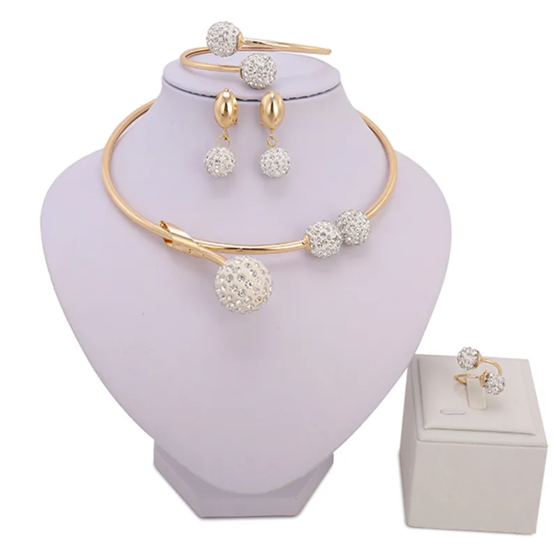 Набор украшений ZuoDi набор золотого цвета с кулоном для свадебной вечеринки