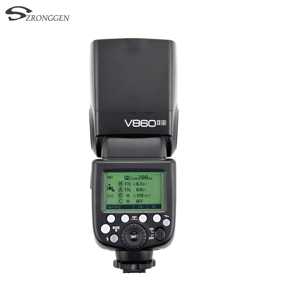 Вспышка Godox V860II V860II-C/N/S 2 4G 1/8000s с литий-ионной батареей 2000 мАч Беспроводная вспышка