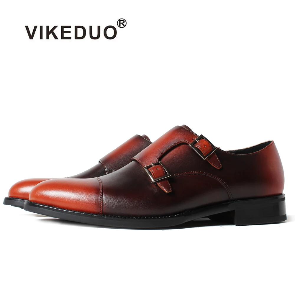 VIKEDUO/Новинка 2020 года Мужская обувь с ремешком в виде Монка Модельные туфли ручной