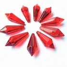 Красная люстра из искусственного стекла (свободные кольца), 30 шт., 36 мм, подвесные Подвески для канделябра, потолочные светильники, украшение для торта