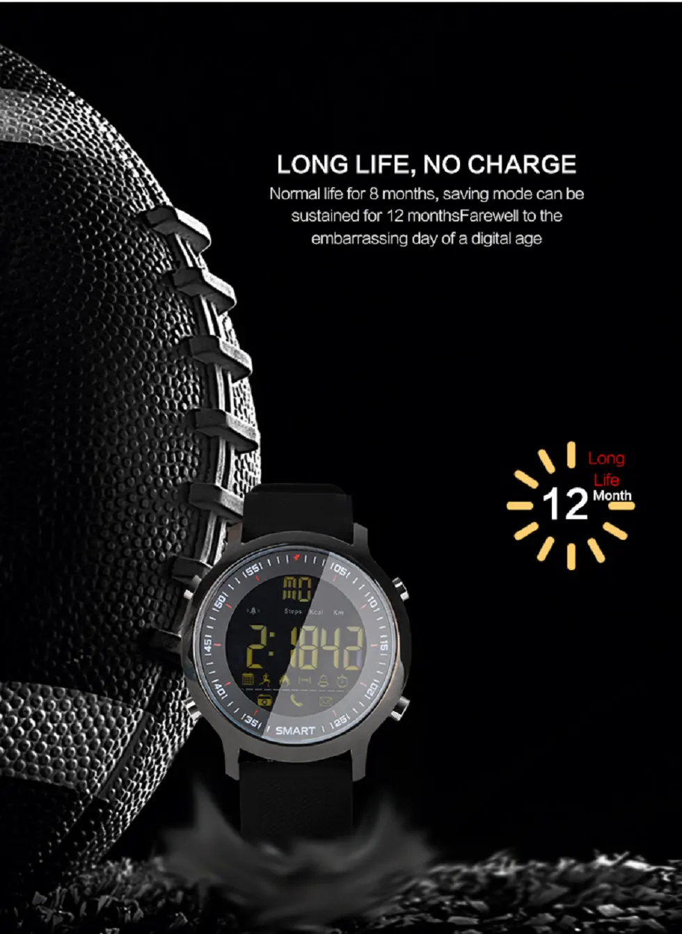 EX18 спортивные Смарт-часы IP68 Водонепроницаемые 5 АТМ шагомер Xwatch плавательные умные часы Bluetooth часы для смартфона