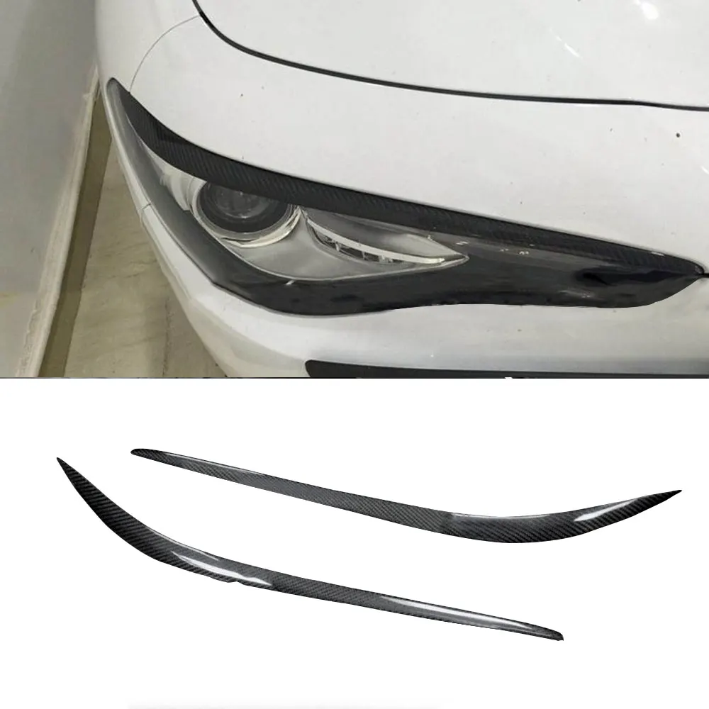 Передний налобный фонарь из углеродного волокна веки для Alfa Romeo Giulia quadfot4 Sedan 2015 2018