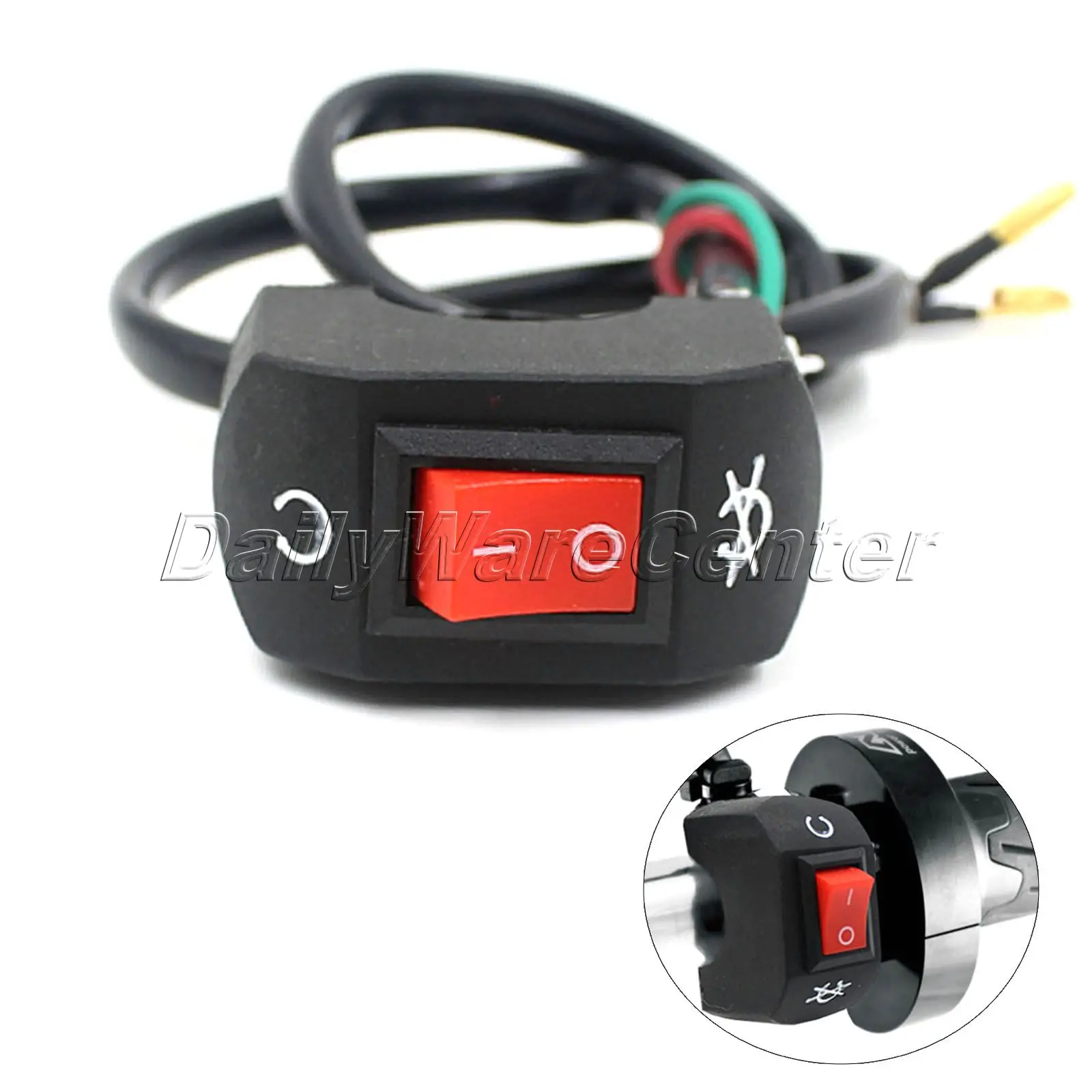 Переключатель на руль мотоцикла 7/8 дюйма кнопка включения/выключения для скутера