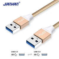 usb to usb cable type a male to male usb 3 0 fast extension cable super speed hdd for radiator hard disk webcam