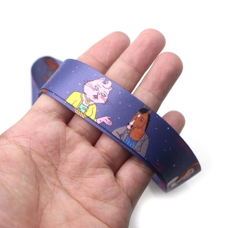 P3625 Dongmanli Конь БоДжек брелок Lanyards держатель удостоверения личности ID карта Пропуск Тренажерный зал мобильный телефон USB бейдж держатель ключевой ремень