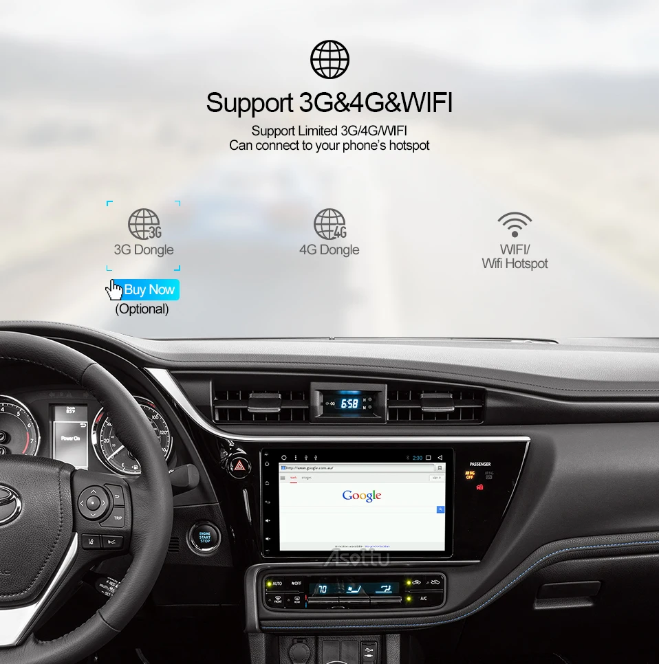 Asottu DSP android 9,0 px30 автомобильный DVD для Toyota Corolla Auris Fortuner Estima vios Innova gps навигация
