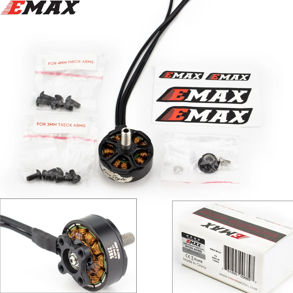 Emax Hawk Buzz FS2306 3 6 S 1700KV/2400KV двигатель CW для 40 60A ESC RC FPV гоночный Дрон радиоуправляемая