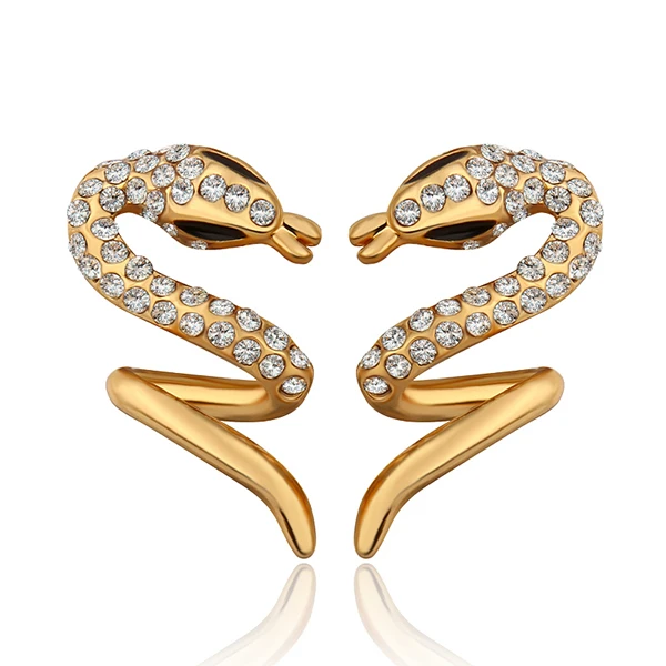 NRE00095 # дешевая цена оловянный сплав змея серьги bijoux со стразами|stud earrings|earrings