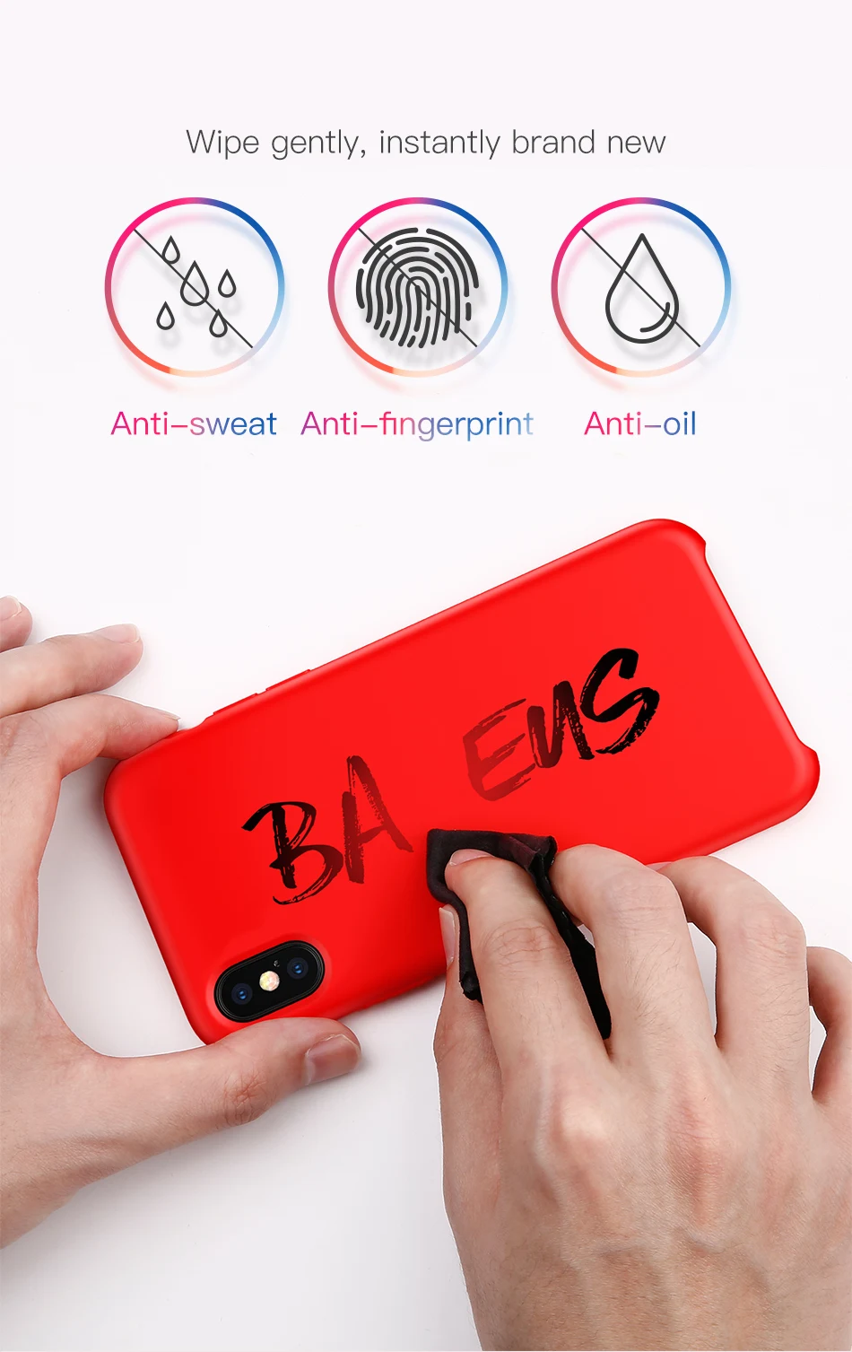Роскошный жидкий силиконовый чехол Baseus для iPhone Xs Max, ультратонкий, гладкий Чехол карамельного цвета для iPhone Xs Max XR, чехол для телефона