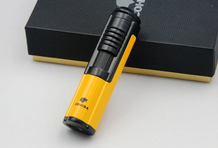 COHIBA зажигалка для сигарет металлическая ветрозащитная Зажигалка Jet Flame карманная