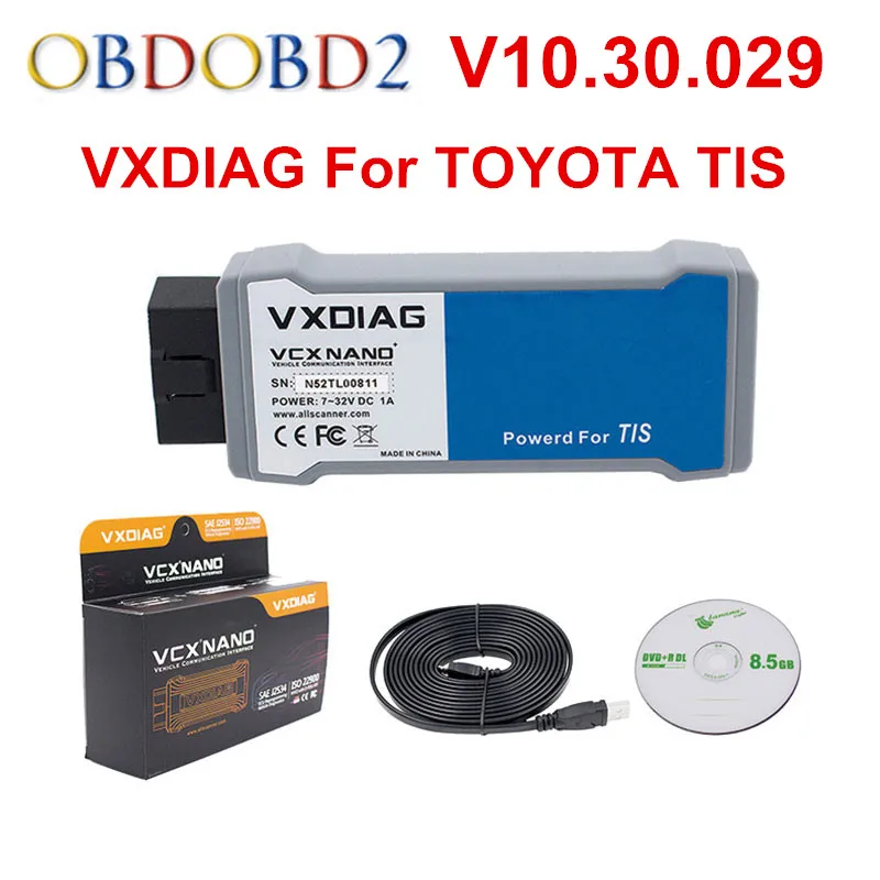 VXDIAG для TOYOTA TIS Techstream V10.30.029 c VCX NANO поддержка SAE J2534 Многоязычное соединение с USB/Wi Fi