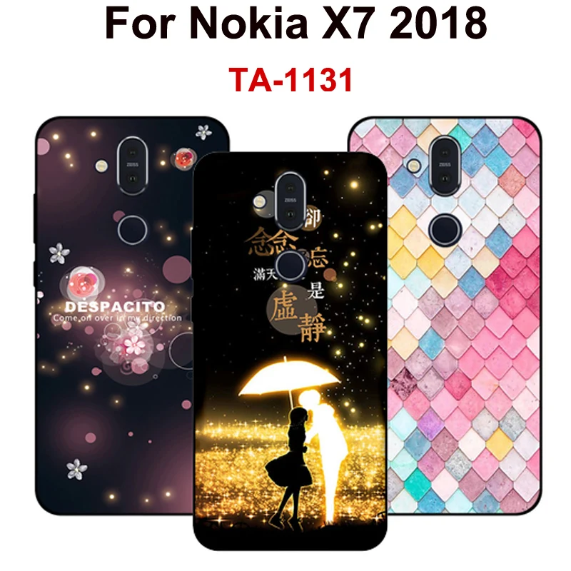 Чехол для Nokia X7 2018 TA 1131 чехол телефона силиконовый цветной с принтом задняя крышка