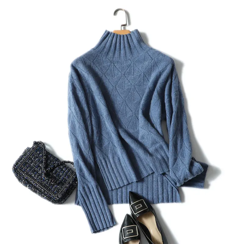 Свитер с высоким воротом кашемировый свитер для женщин осень 2019 женские пуловеры