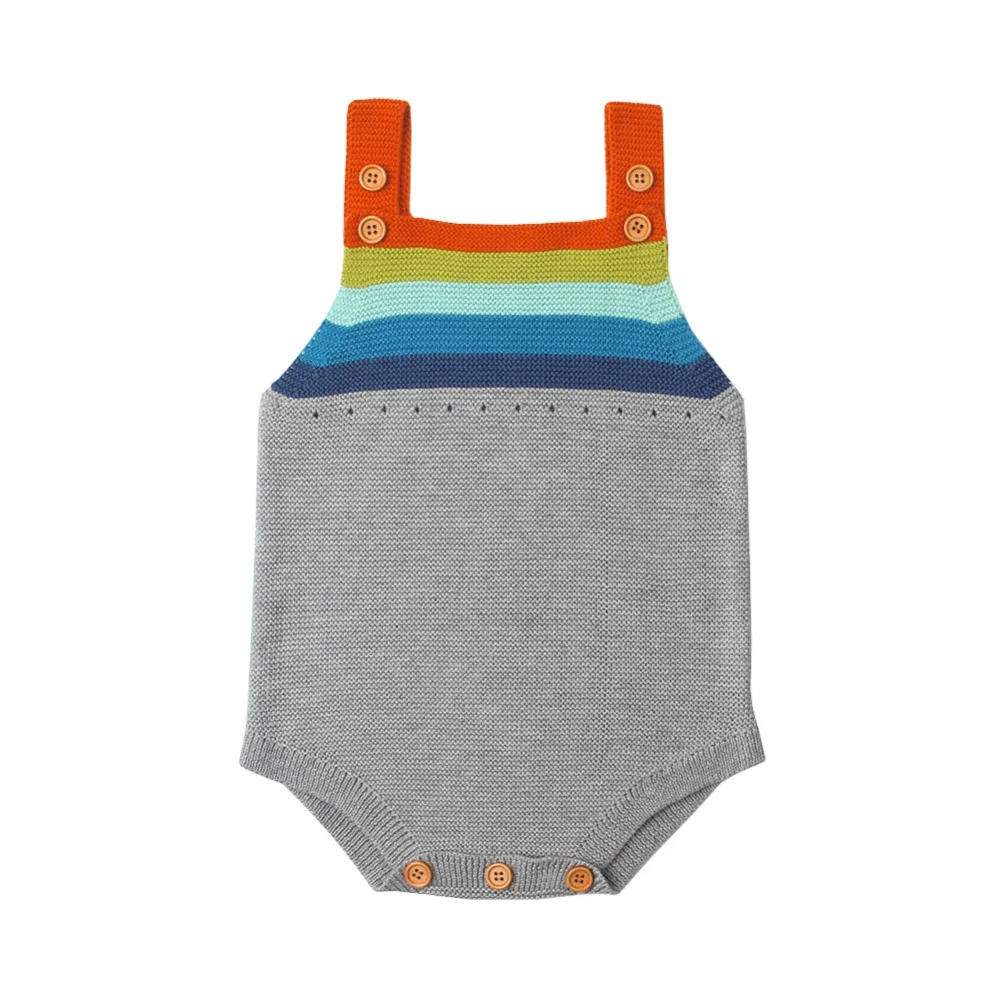 Детский трикотажный комбинезон rainbowноворожденный Вязаный Крючком Комбинезон из