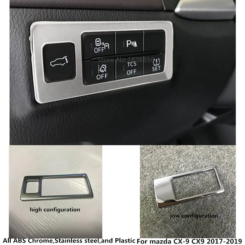 Для Mazda CX 9 CX9 2017 2018 2019 2020 стильная Внутренняя крышка автомобиля ABS Хромированная