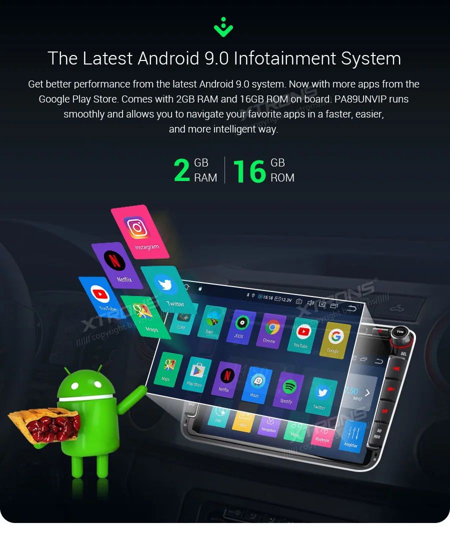 XTRONS " Android 9,0 автомобильный стерео dvd-плеер для Volkswagen Golf Passat Touran Tiguan Sharan Magotan для Skoda для сиденья радио OBD