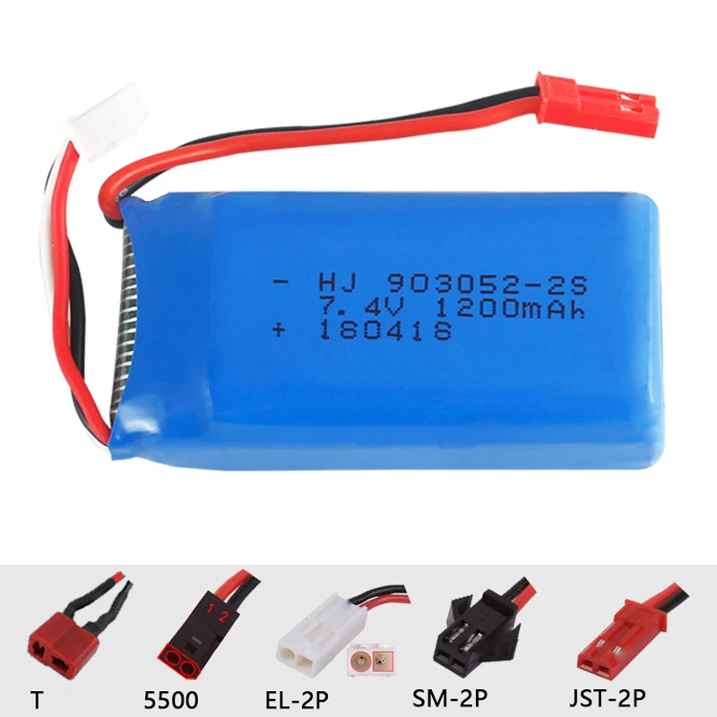7 4 v 1200mAh 25C 903052 2S Lipo батарея WLTOYS V353 X1 Дрон W606 Квадрокоптер A949 высокоскоростные