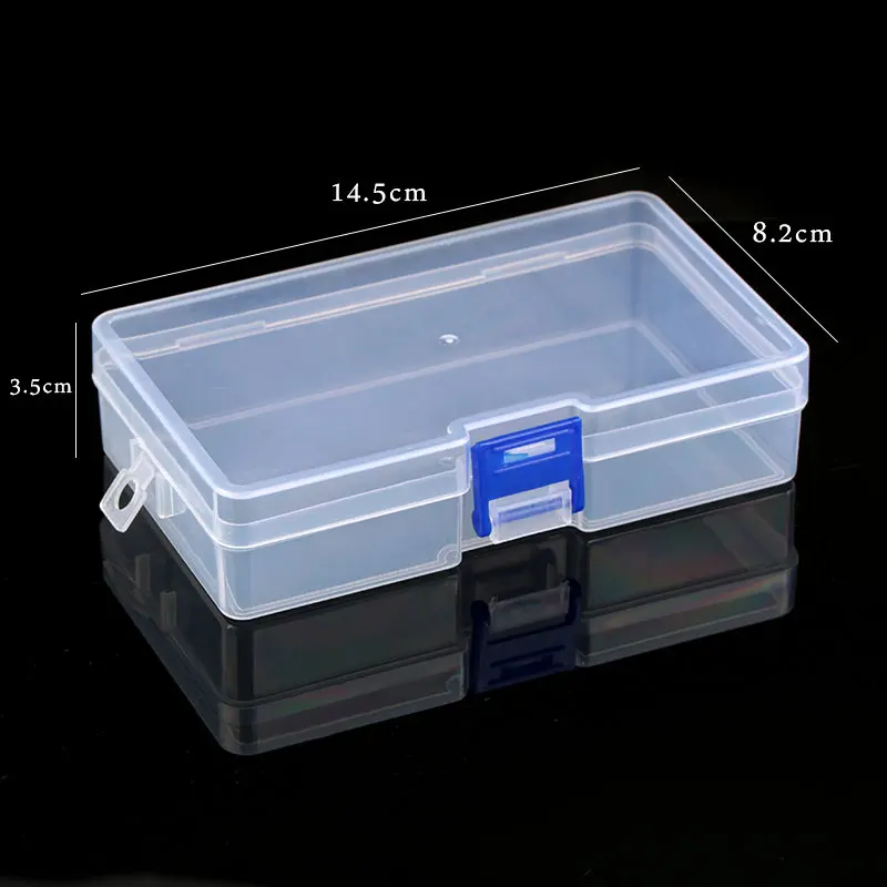 Одна штука 14,5x8x3,5 см пластиковая коробка для хранения прямоугольная прозрачная коробка для ювелирных изделий чехол для ювелирных изделий для бусин Серьги Браслет