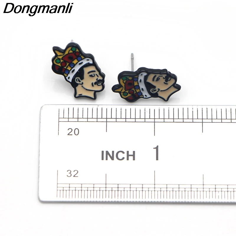 P3079 Dongmanli певица Группа Музыка искусство пирсинг серьги гвоздики милые для женщин