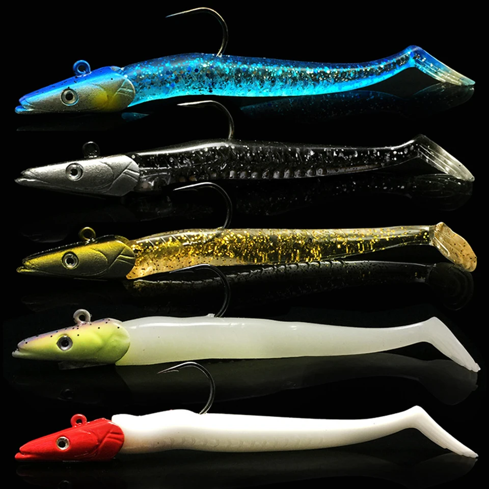 

1Pcs 11cm/22g Soft Fishing Lure Carp Fishing Lure Hard Jig Fish Head Artificial Bait PVC Body lures with Single Hook