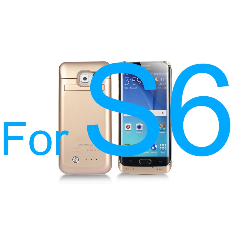 S6 Gold Для Galaxy S6 Батарея случае 4200 мАч Батарея Портативный Зарядное устройство защитный зарядный Чехол Пакет Мощность Bank Обложка для samsung S6 край - Цвет: S6 Gold