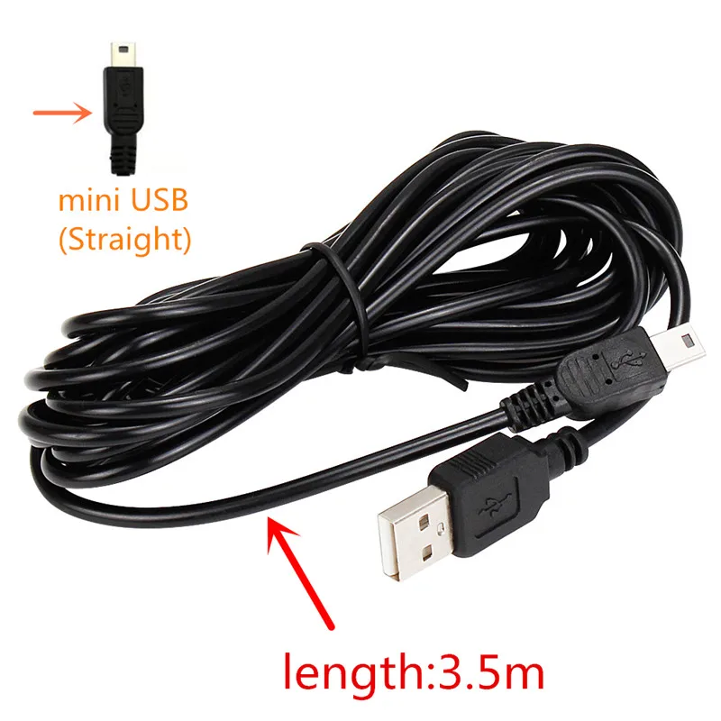 Изогнутый кабель mini / micro USB для зарядки автомобиля видеорегистратора камеры GPS PAD