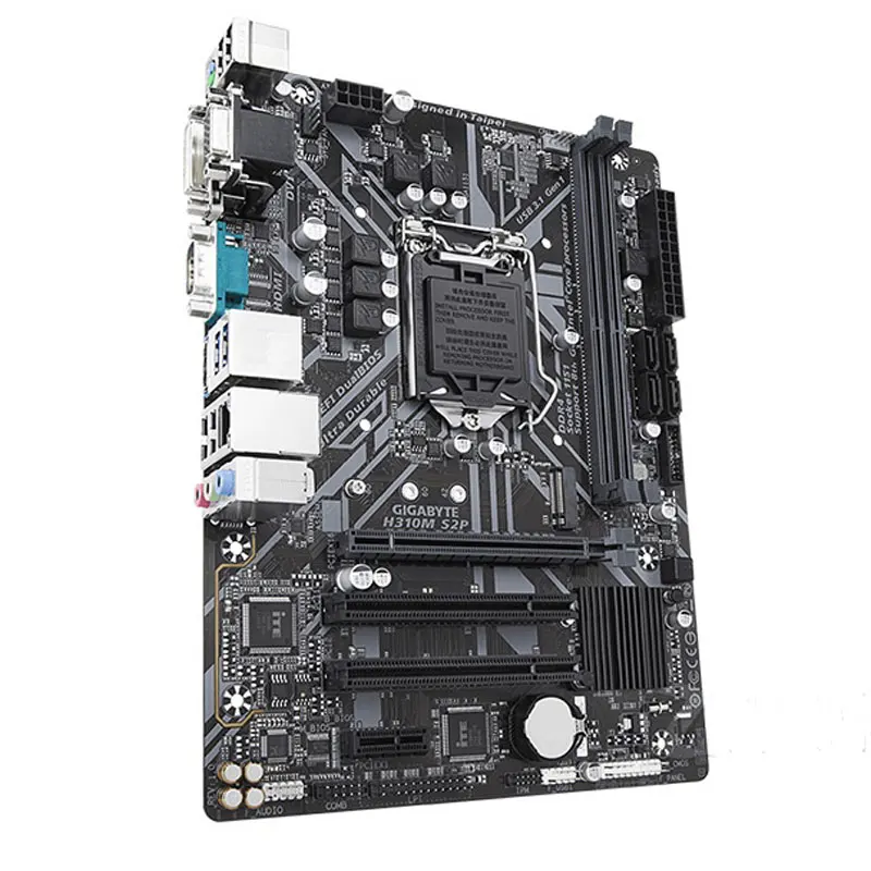 GIGABYTE GA H310M S2P настольная материнская плата LGA1151 DDR4 SATA III 32G M.2 Micro ATX|Материнские