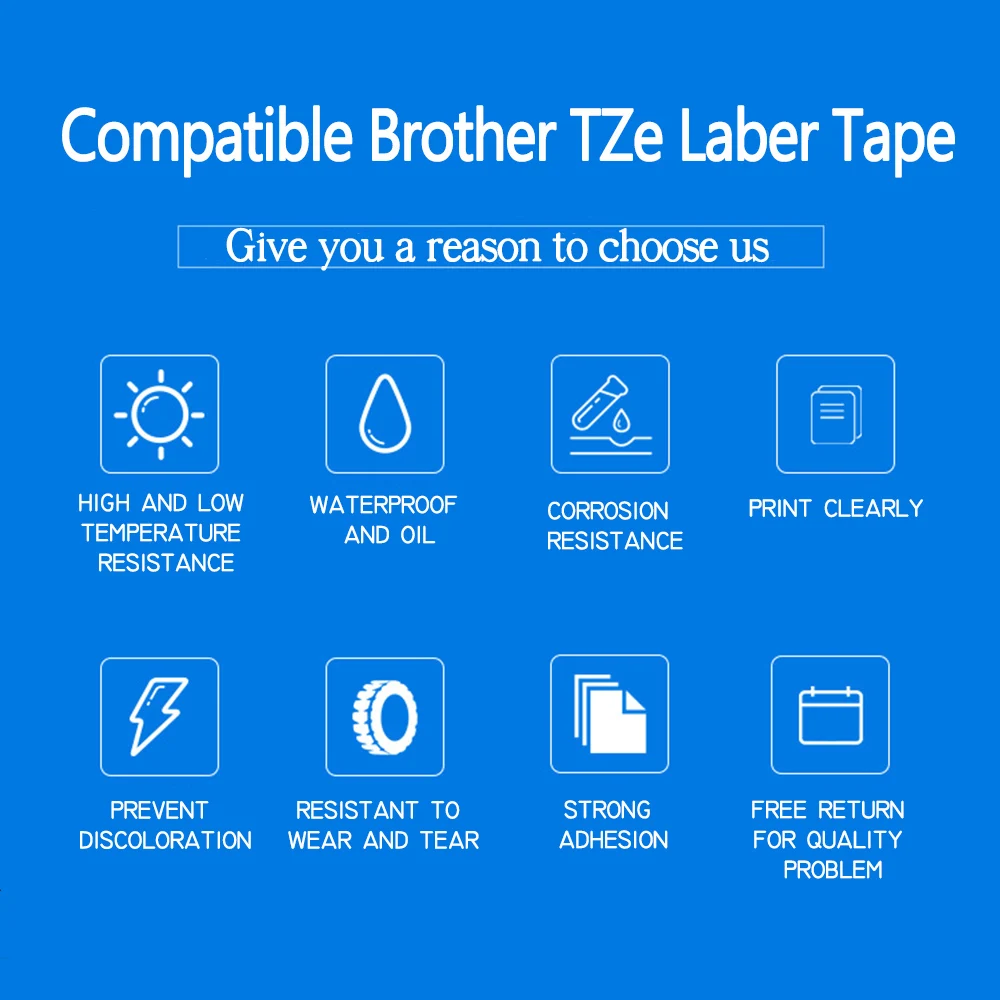 20шт совместимый с brother черный на белом TZe-231 tz231 TZ-231 этикетки ленты для PT200 1000 D210 H110 E110 P-Touch этикетки принтеров