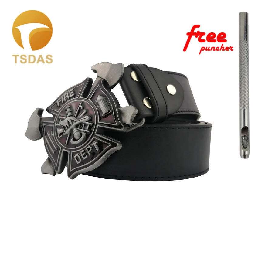 

Cool 3D FIRE DEPT Cowboy Belt Buckle For Men Jeans accessories Fashion Belt Buckle Head For Leather Belt