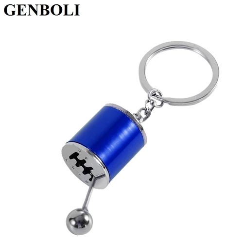 blue GENBOLI креативный автомобильный киоск, брелок для ключей, модель автомобиля, запчасти, сумка для позиционирования, аксессуары, 4 цвета, модное ювелирное изделие - Цвет: blue