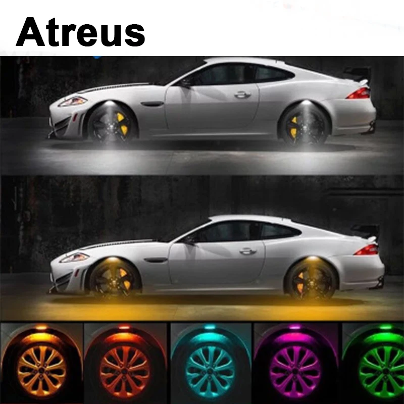 Atreus 4 шт. колеса автомобиля Шины край бровей светодиодный атмосферная лампа