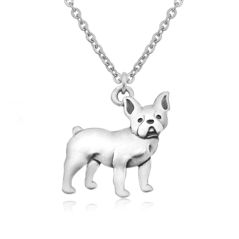 

Retro 3D French Bulldog Long Necklace Bohemian Dog Gothic Anime Pendant Kolye Best Gifts Necklaces For Women Men Jewelry Chocker