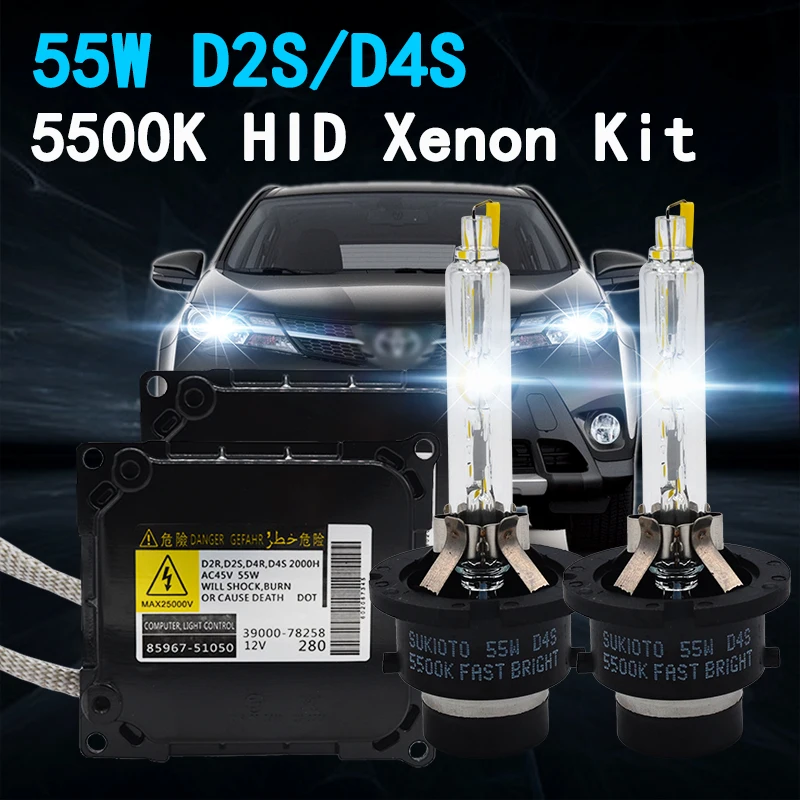 SKYJOYCE 55 Вт D2S D4S комплект HID светильник 5500K быстрая яркая лампа оригинальный балласт