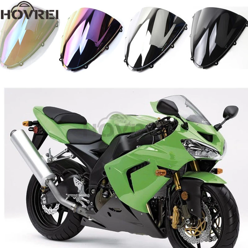Мотоцикл лобовое стекло ветрового обтекателя Для Kawasaki ZX6R ZX 6R 636 2005 2006 2007 2008 для ZX10R